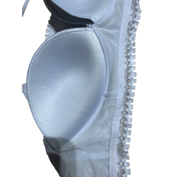 Brand New aerie Women's Size 32B Wireless Light Blue Laced Bra - Picture 5 of 9